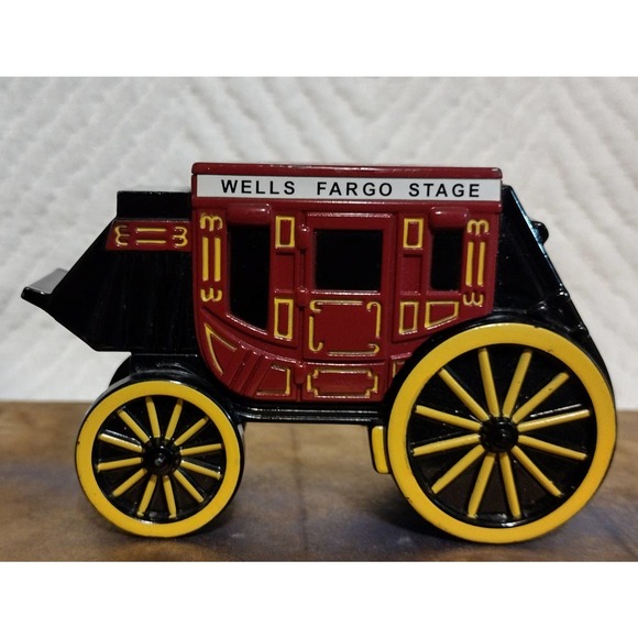 Wells Fargo Stagecoach Vintage Piggy Bank 1998 Western Country Cowboy - Picture 2 of 6